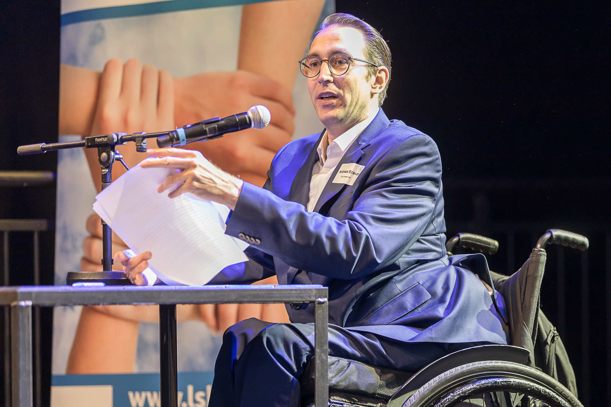 Vorstandsvorsitzender Andreas Braun des LSK Körperbehinderter Menschen Baden-Württemberg e. V.